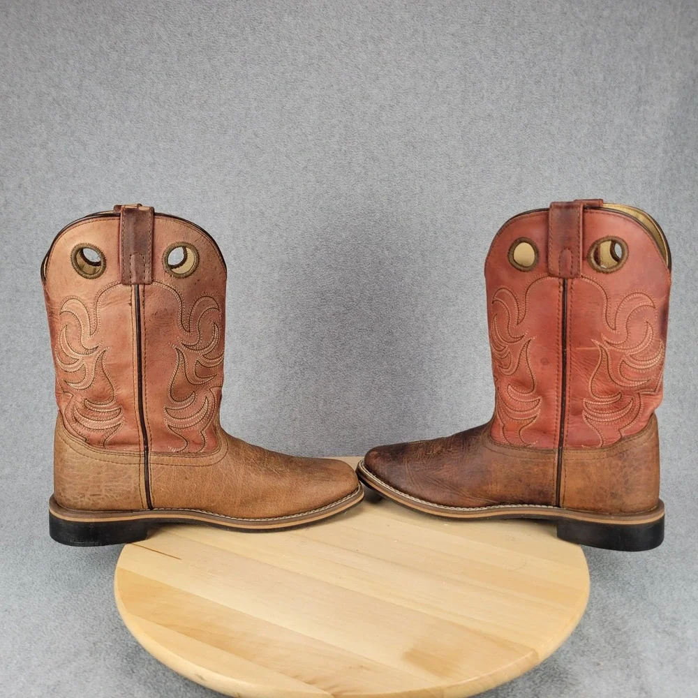 Cody James Western Boots Youth 6 Brown Leather Square Toe 43919 Y